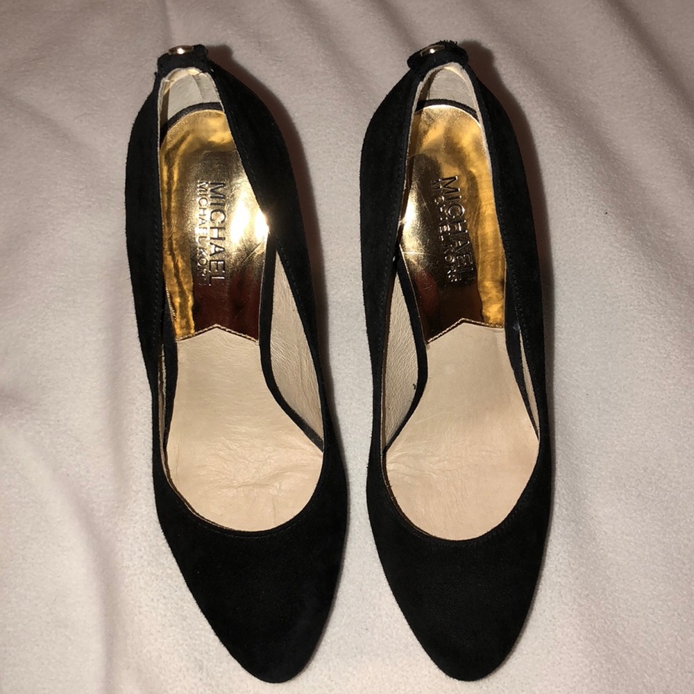 Black Suede Platform Michael by Michael Kors Heels